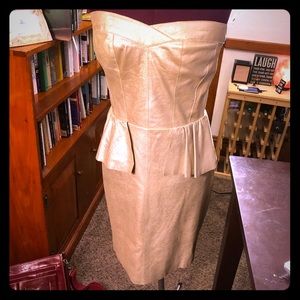 Brand new peplum gold leather Rebecca Taylor sz 10